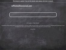 Tablet Screenshot of coffeemachinemanual.com